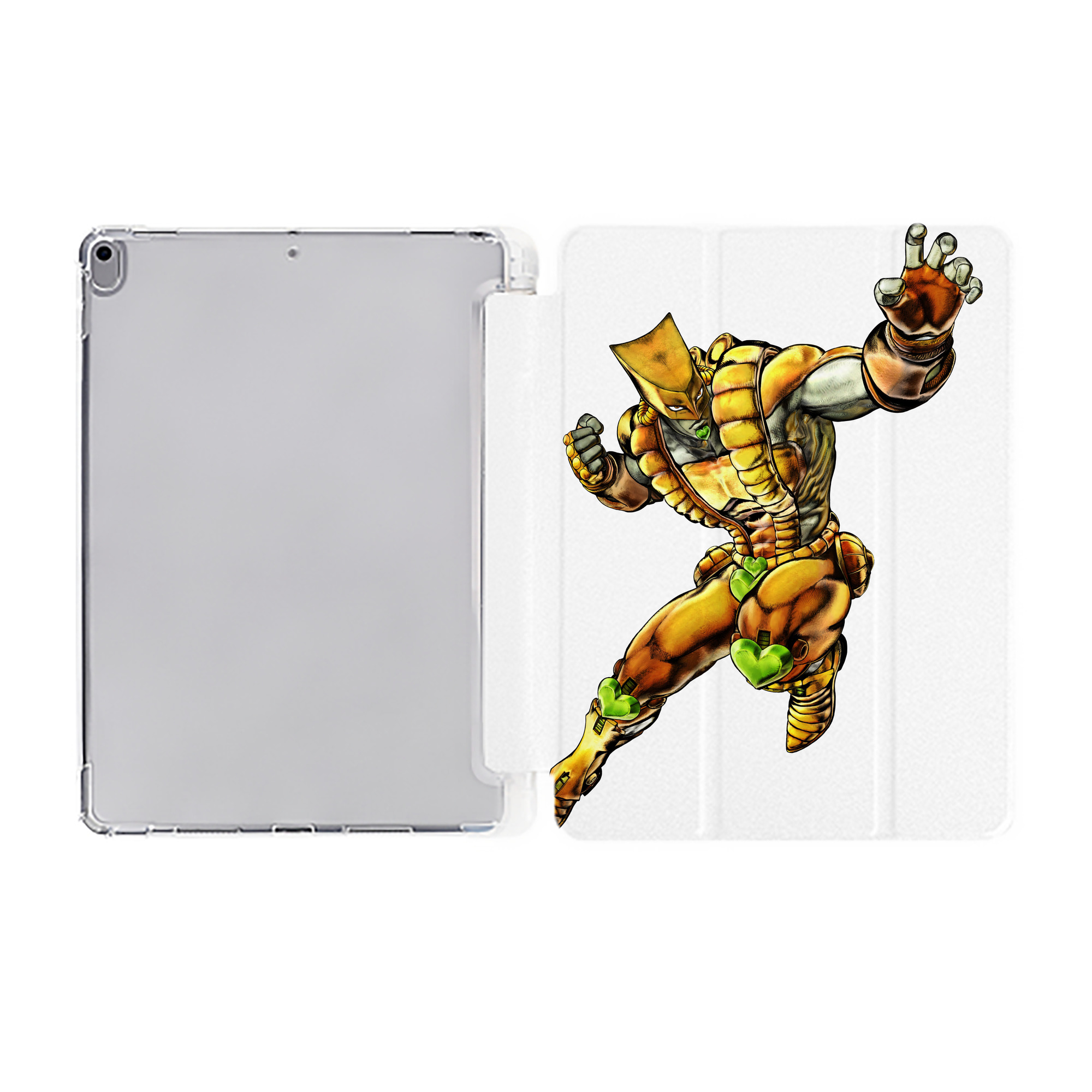 （画像用） ジョジョの奇妙な冒険 ディオ?ブランドー JoJo's Bizarre Adventure Dio Brando IPad ケース ペン収納付き 三つ折りスタンド PUレザー×シリコン 対応機種9.5/10.5/10.9インチ
